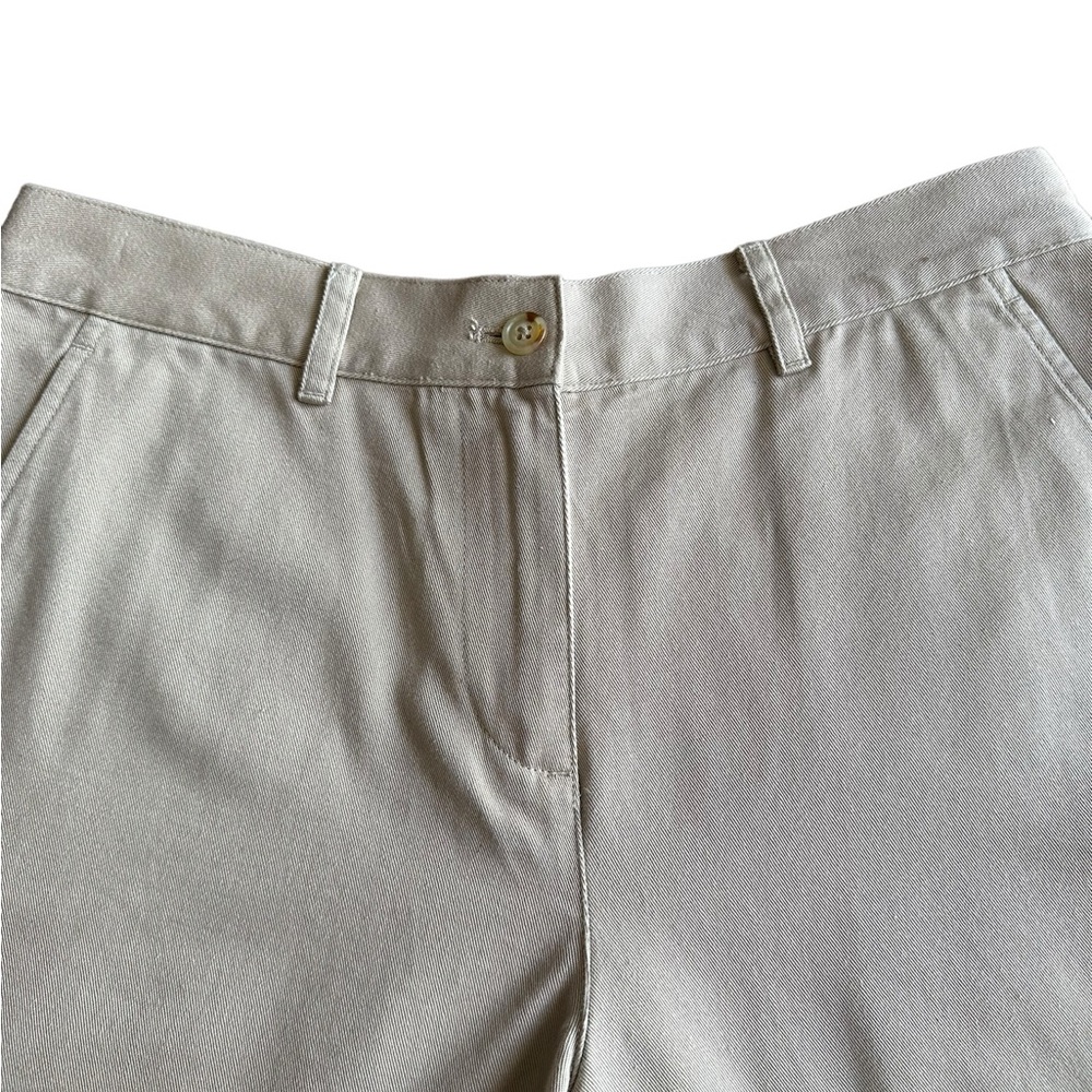 Lauren Ralph Lauren | Womens Size 2P Kakhi Gold Buttons High Rise Bermuda Shorts - Picture 4 of 15